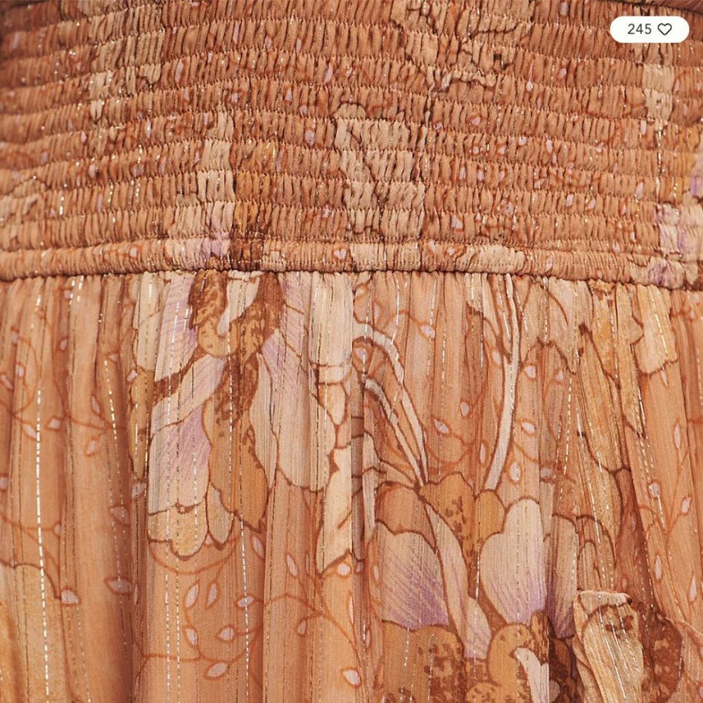 BHLDN High-Neck A-Line Chiffon Gown size XS - Picture 4 of 4